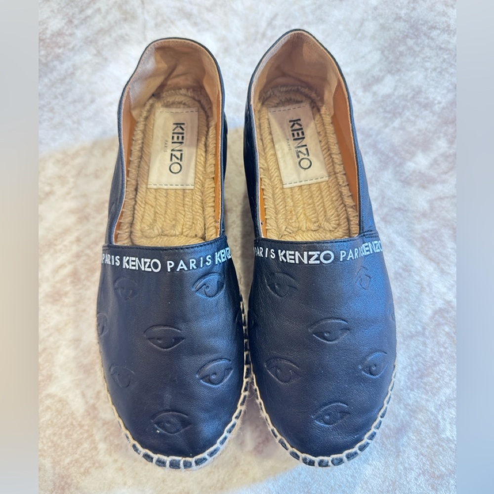 Black Kenzo block espadrilles